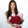 Букет из 25 пионовидных красных тюльпана в Тюмени