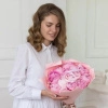 Букет из 15 розовых пионов в Тюмени