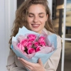 Букет из 15 розовых роз (Кения) 40 см в Тюмени