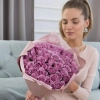 Букет из 41 сиреневой розы (Кения) 40см в Тюмени