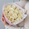 Букет из 15 белых роз (Кения) 40 см