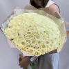 Букет из 101 белой розы 50 см